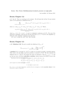 Errata Chapter 5.2 Errata Chapter 5.5