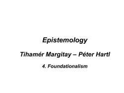 an epistemic belief.