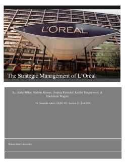 The Strategic Management of L*Oreal