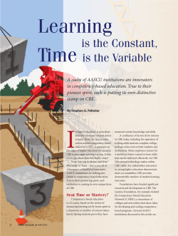 is the Constant, Time is the Variable