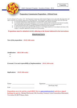 official proposition form