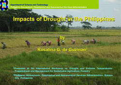 Impacts of Drought in the Philippines