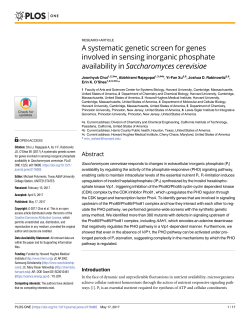 A systematic genetic screen for genes involved in sensing inorganic