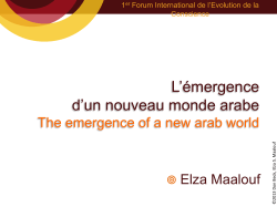 Sorbonne University Presentation Emergence of the Arab world