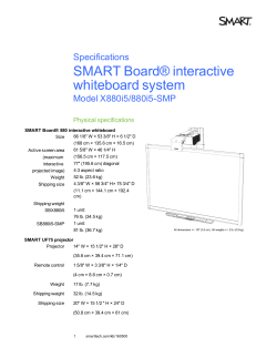 SMART Board 880i5 and 880i5-SMP interactive whiteboard system