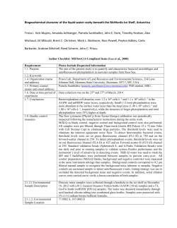Biogeochemical character of the liquid water cavity beneath the