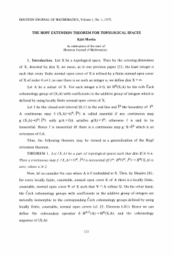 The Hopf Extension Theorem for Topological Spaces