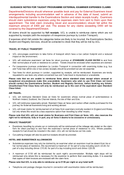 External examiners expenses form