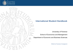 School of Economics and Management &ndash; Universit&agrave;