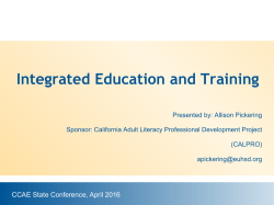 Integrated Education and Training