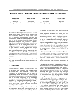 Learning about a Categorical Latent Variable under Prior