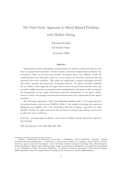 The First-Order Approach to Moral Hazard Problems
