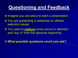 Feedback and listening