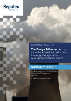 The Energy Trilemma: A cost curve for emissions