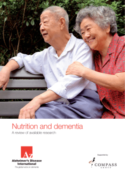 Nutrition and dementia - Alzheimer Society of Canada