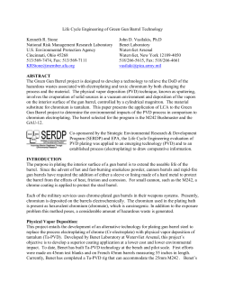 Life Cycle Engineering of a Green Gun Barrel Technology