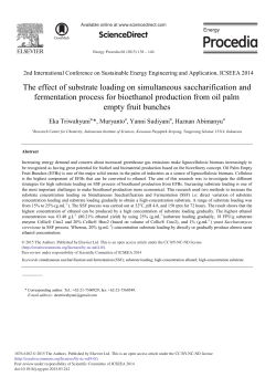 The Effect of Substrate Loading On Simultaneous Saccharification