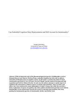 Can Embodied Cognition Deny Representation and Still Account for