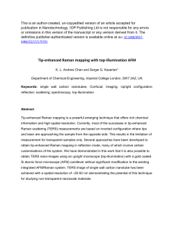 Tip-enhanced Raman mapping with top-illumination AFM