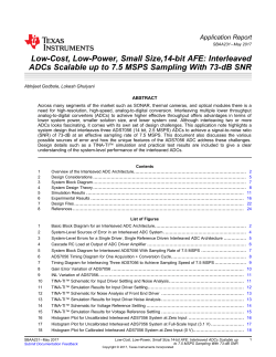Low-Cost, Low-Power, Small 14-bit AFE