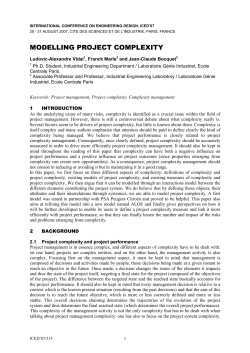 modelling project complexity