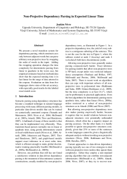 Non-Projective Dependency Parsing in Expected Linear Time