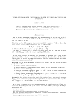 Power-commutator presentations for infinite sequences of 3
