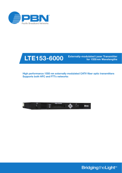 LTE153-6000 Externally-modulated Laser Transmitter for