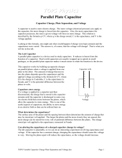 Capacitor Charge, Plate Separation, and Voltage