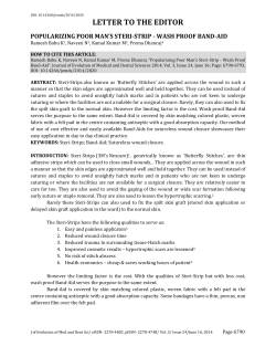 popularizing poor man`s steri-strip - wash proof band-aid