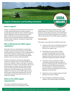 Organic Production and Handling Standards - NOFA-NY