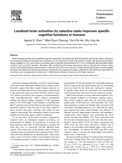 Localized brain activation by selective tasks improves specific