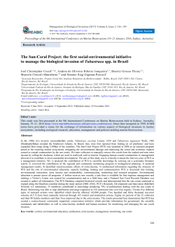 The Sun-Coral Project: the first social-environmental