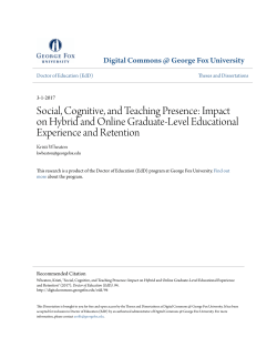 Social, Cognitive, and Teaching Presence
