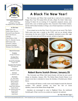 A Black Tie New Year! - University and Whist Club