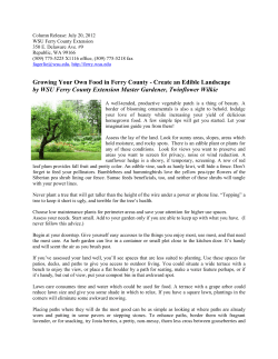 Growing Your Own Food in Ferry County - Create