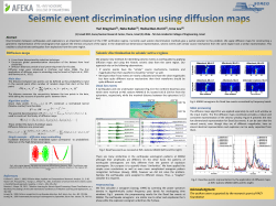 Diffusion maps Seismic discrimination in seismic active regions