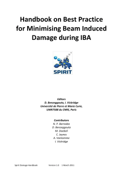 Handbook on Best Practice for Minimising Beam Induced Damage