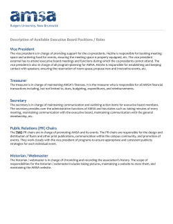 Description of Available Executive Board Positions