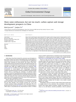 Show some enthusiasm, but not too much: carbon capture and