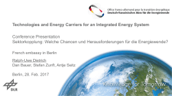 Technologies and Energy Carriers for an Integrated