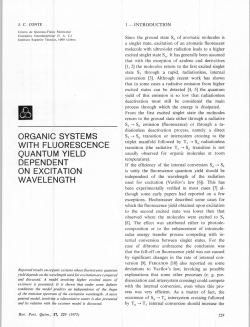 organic systems with fluorescence quantum yield dependent on