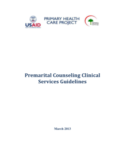 Premarital Counseling Guidelines
