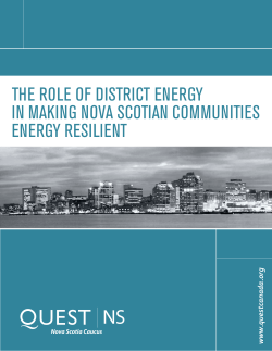 The Role of District Energy in Making Nova Scotian Communities