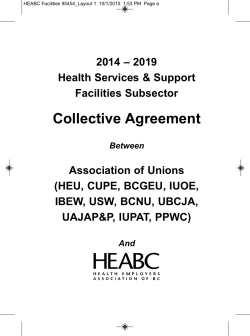 Collective Agreement - Health Employers Association of BC