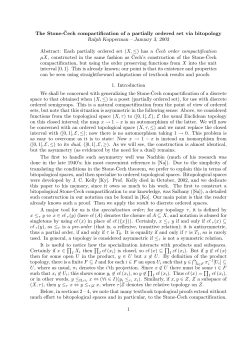The Stone-ˇCech compactification of a partially ordered set via