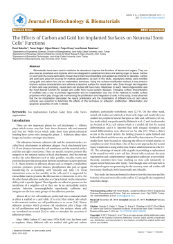 The Effects of Carbon and Gold Ion Implanted Surfaces on Neuronal