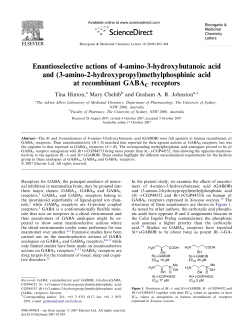 Enantioselective actions of 4-amino-3