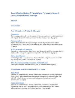 Post Colonialism in Arid Lands (10 pages)