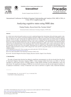 Analyzing Cognitive States Using fMRI Data
